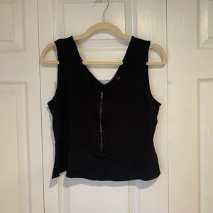 Banana Republic Zip Front Peplum Tank
